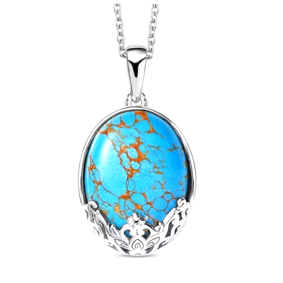 Karis Mojave Turquoise Pendent on Chsin NWT - Picture 1 of 7